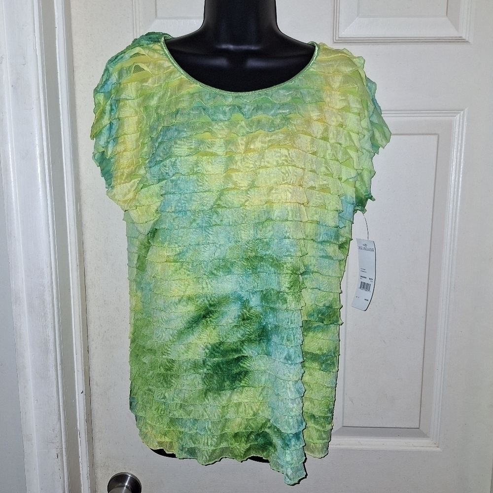Notations NWT tie-die blouse size large